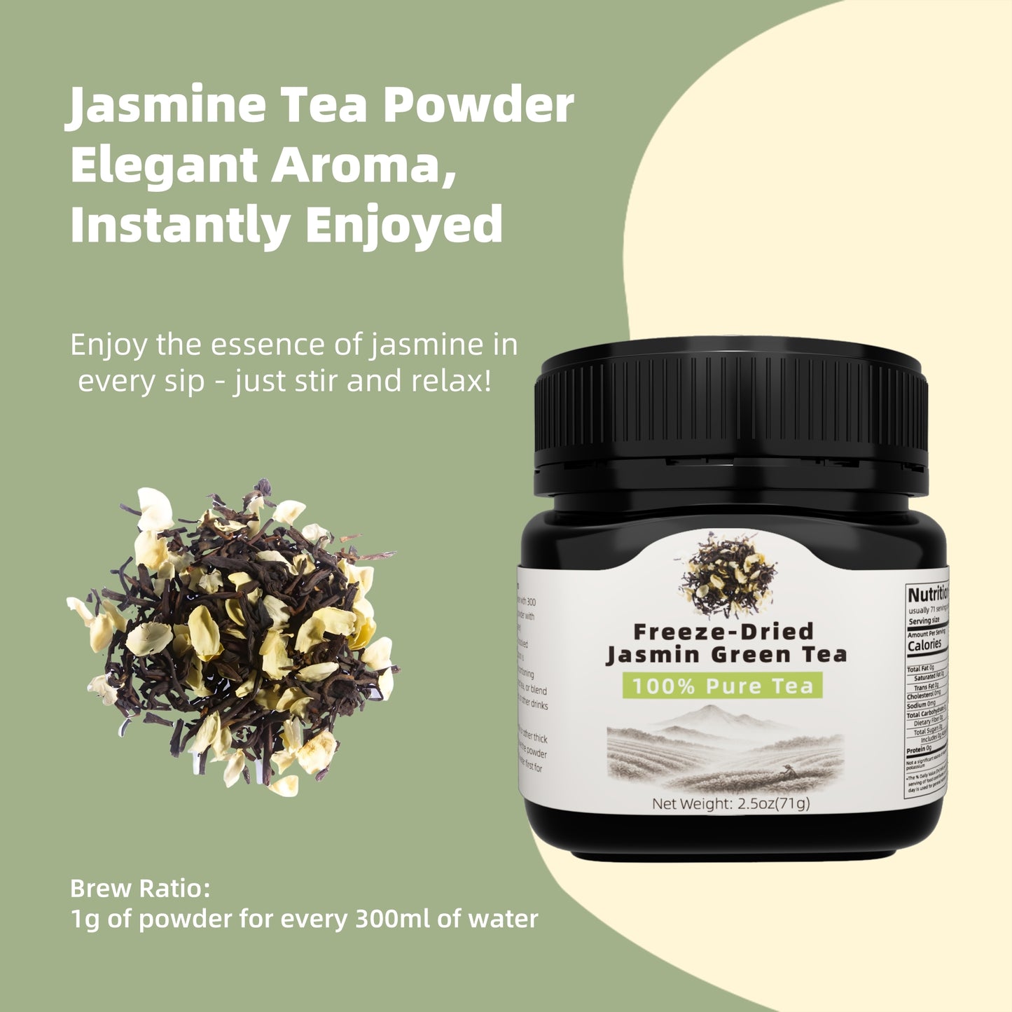 Freeze-Dried Jasmine Tea Powder