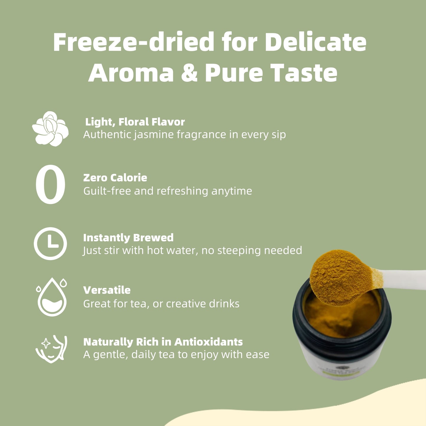 Freeze-Dried Jasmine Tea Powder