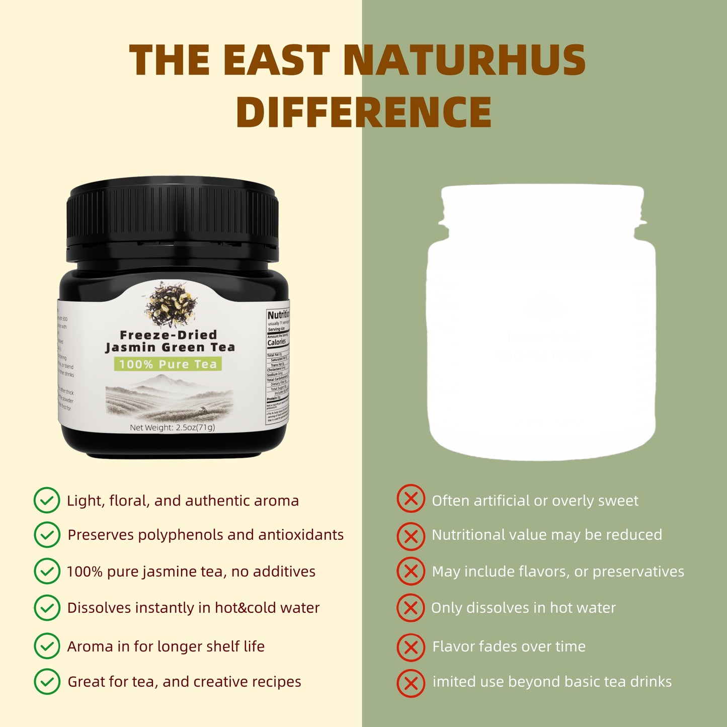 Freeze-Dried Jasmine Tea Powder